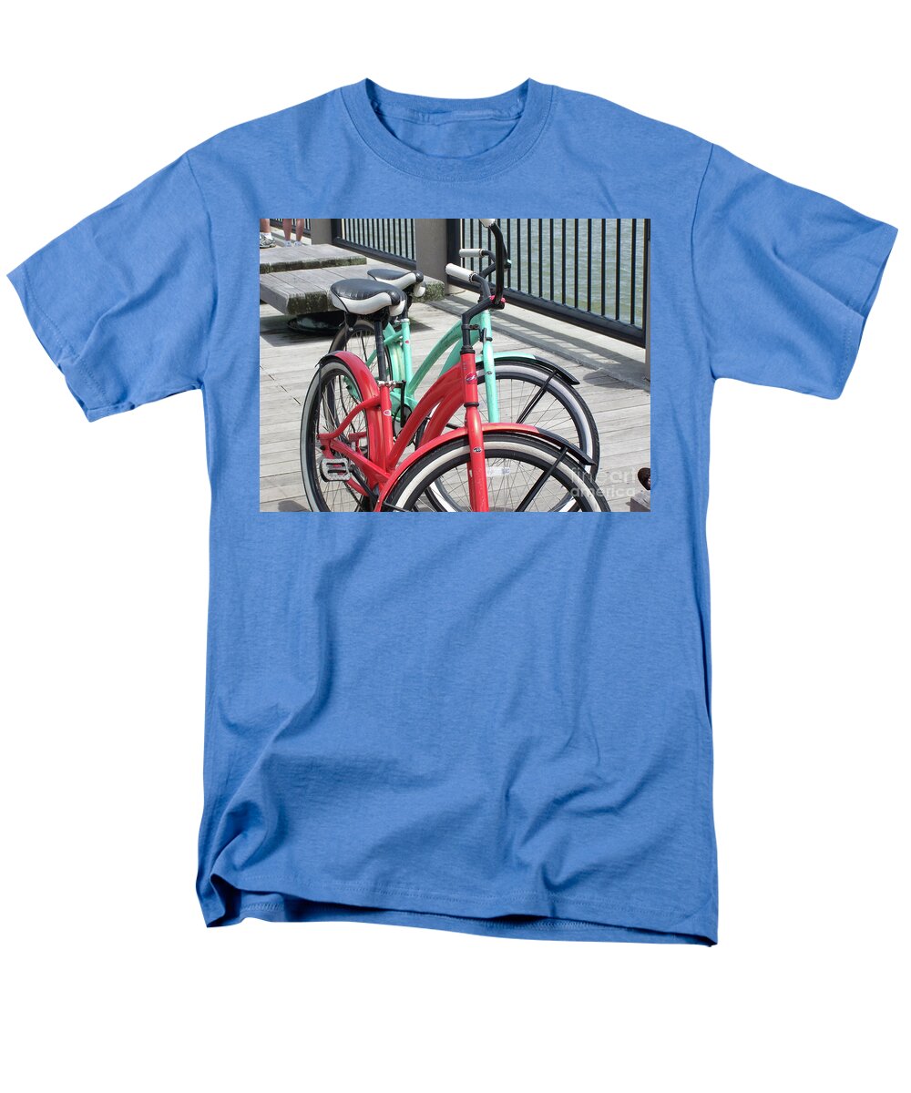 Colorful Bicycles on a Boardwalk - Men's T-Shirt  (Regular Fit)