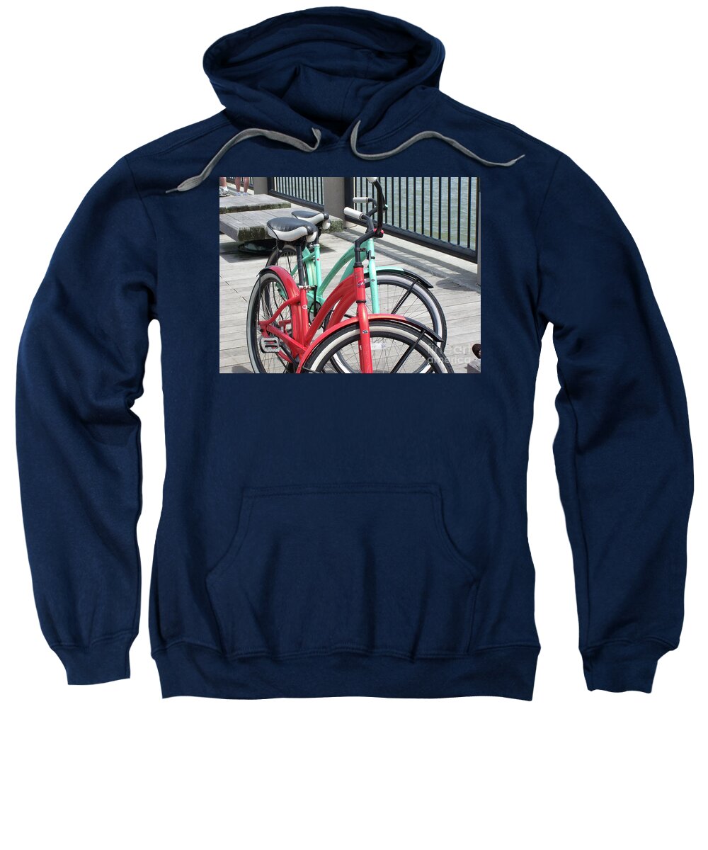 Colorful Bicycles on a Boardwalk - Sweatshirt