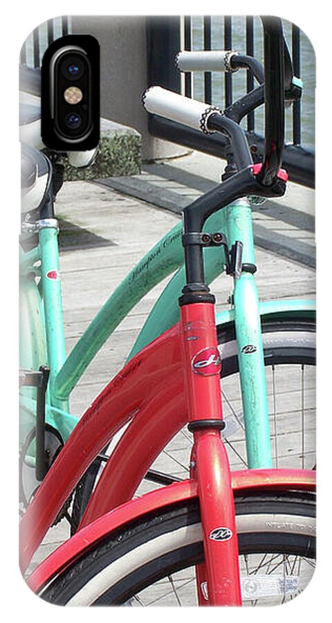 Colorful Bicycles on a Boardwalk - Phone Case