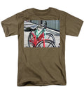 Colorful Bicycles on a Boardwalk - Men's T-Shirt  (Regular Fit)