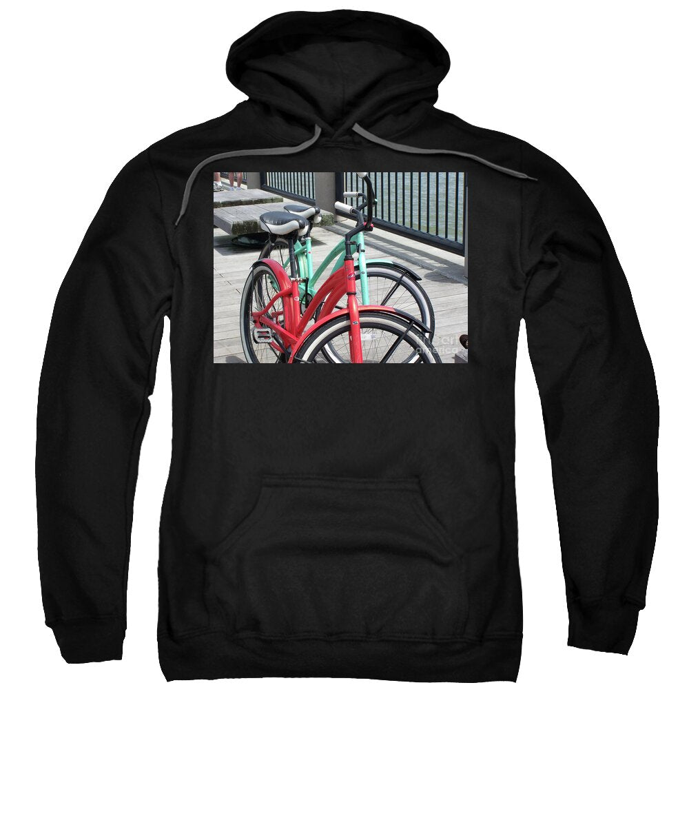 Colorful Bicycles on a Boardwalk - Sweatshirt
