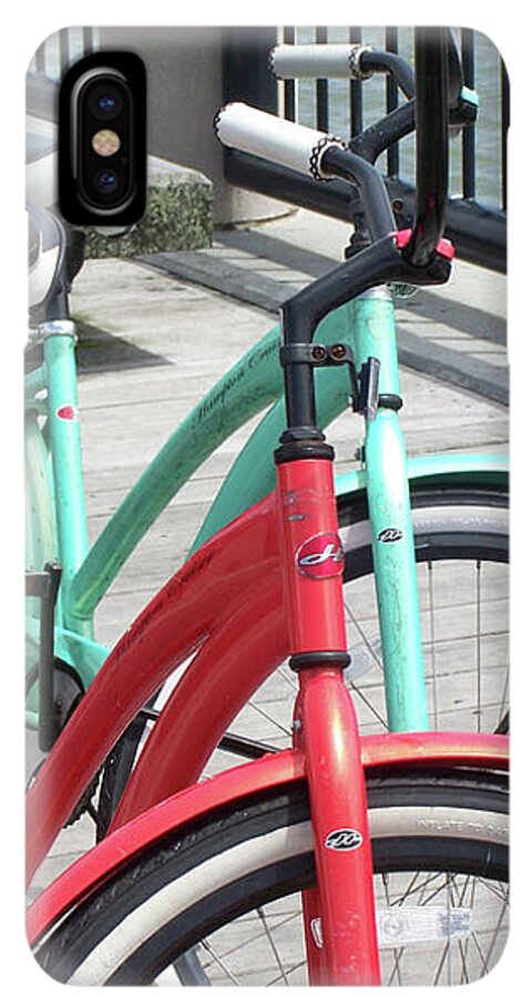 Colorful Bicycles on a Boardwalk - Phone Case