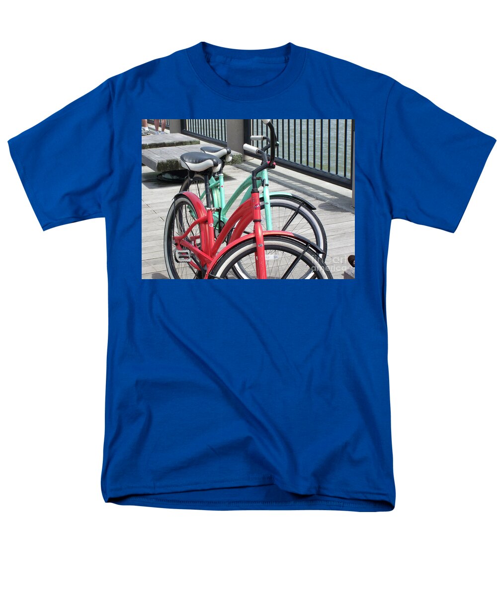 Colorful Bicycles on a Boardwalk - Men's T-Shirt  (Regular Fit)
