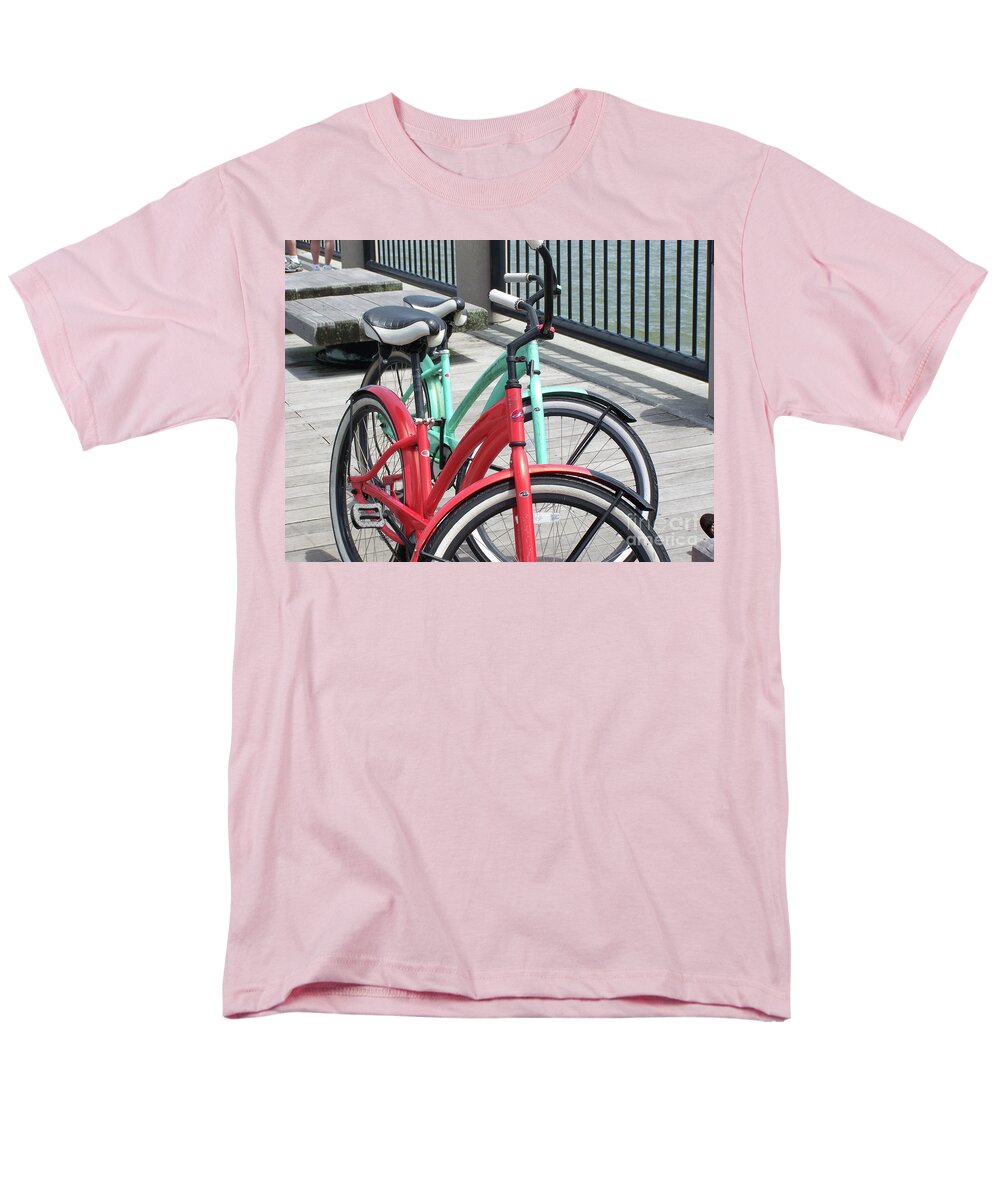 Colorful Bicycles on a Boardwalk - Men's T-Shirt  (Regular Fit)