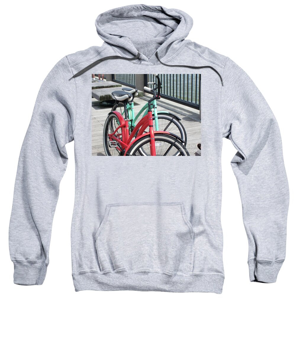 Colorful Bicycles on a Boardwalk - Sweatshirt