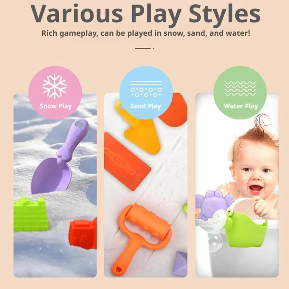 Children's Beach Toy Set, ATV, Sand Digging and Water Toy, Beach Bucket, Hourglass, Shovel, Beach Sand Play Tool Kids' Gifts