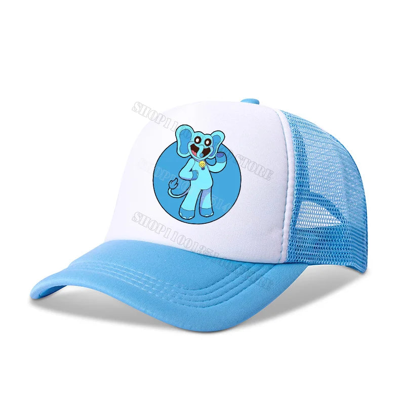 Smilings Critters Baseball Cap Cartoon Summer Kids Caps Anime Print Children Adult Base Hat Boys Girl Casual Sunshade Hats Decor