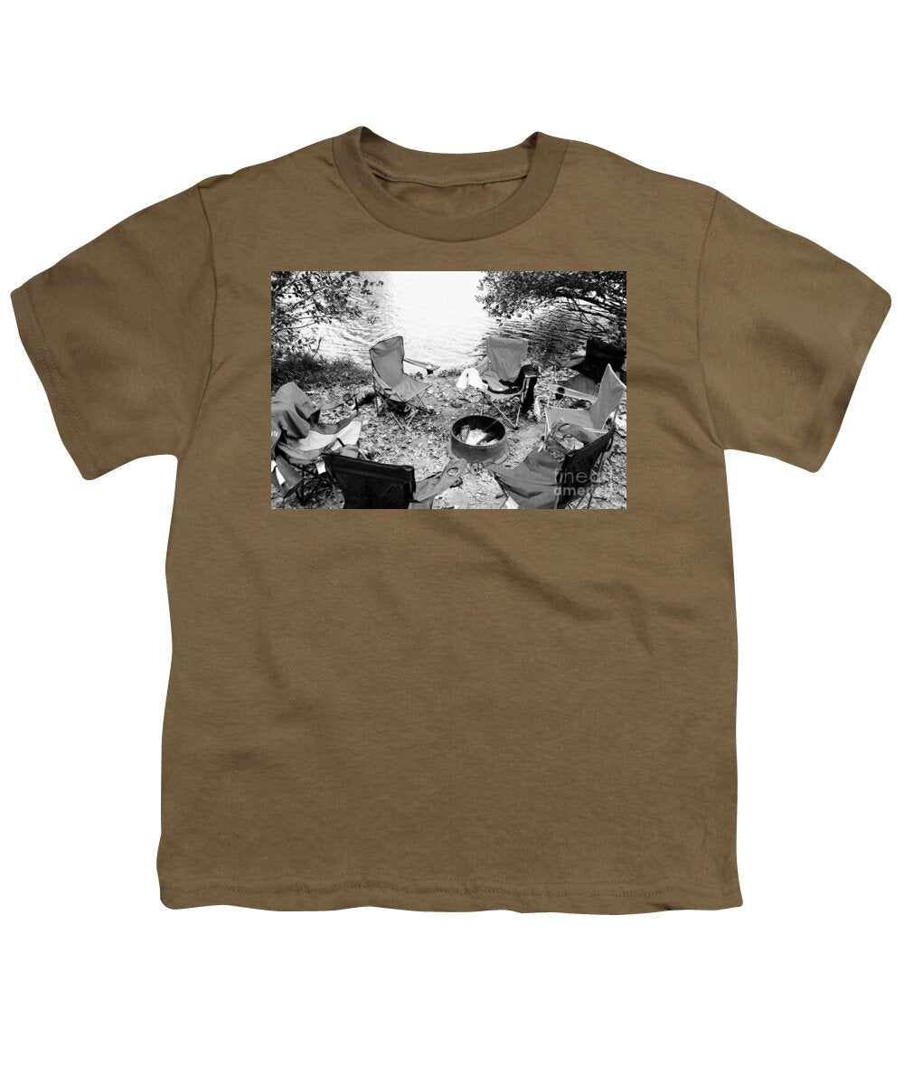 Empty Camp Chairs by the Lake - Youth T-Shirt