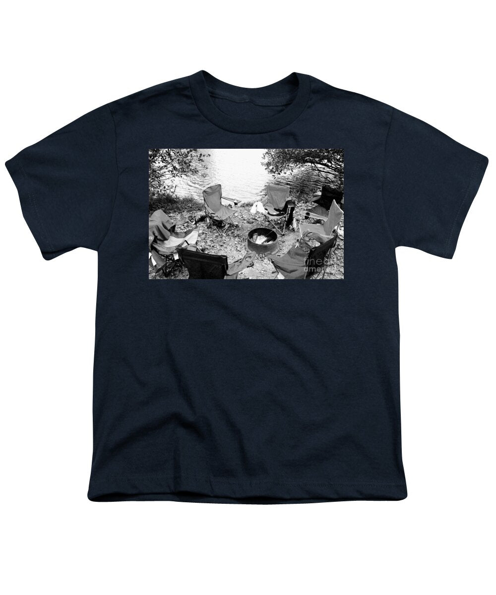 Empty Camp Chairs by the Lake - Youth T-Shirt
