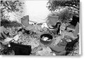 Empty Camp Chairs by the Lake - Greeting Card