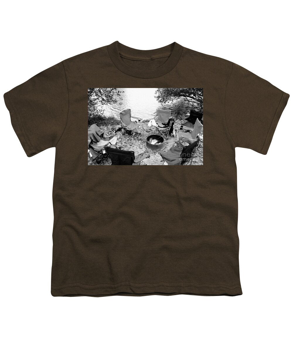 Empty Camp Chairs by the Lake - Youth T-Shirt