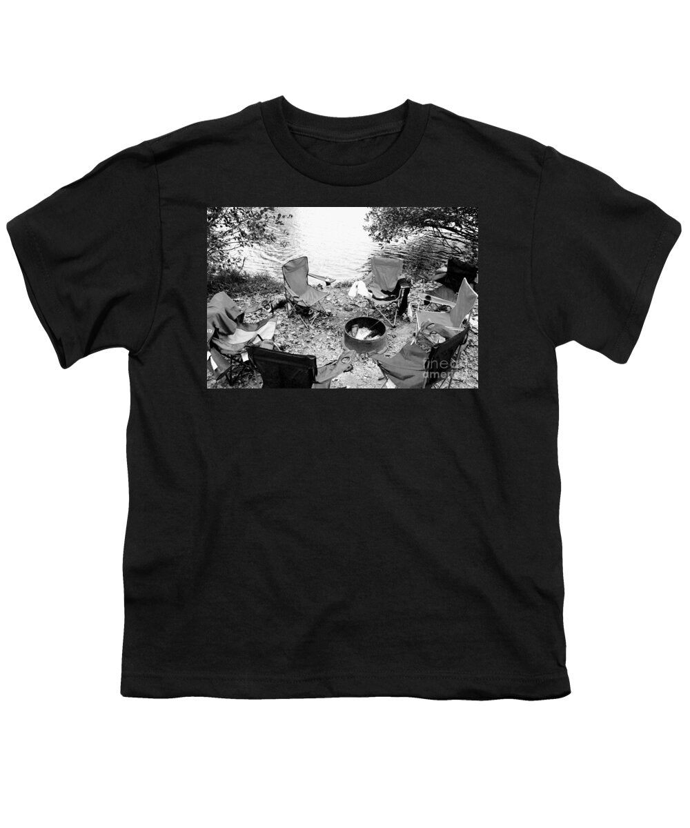 Empty Camp Chairs by the Lake - Youth T-Shirt