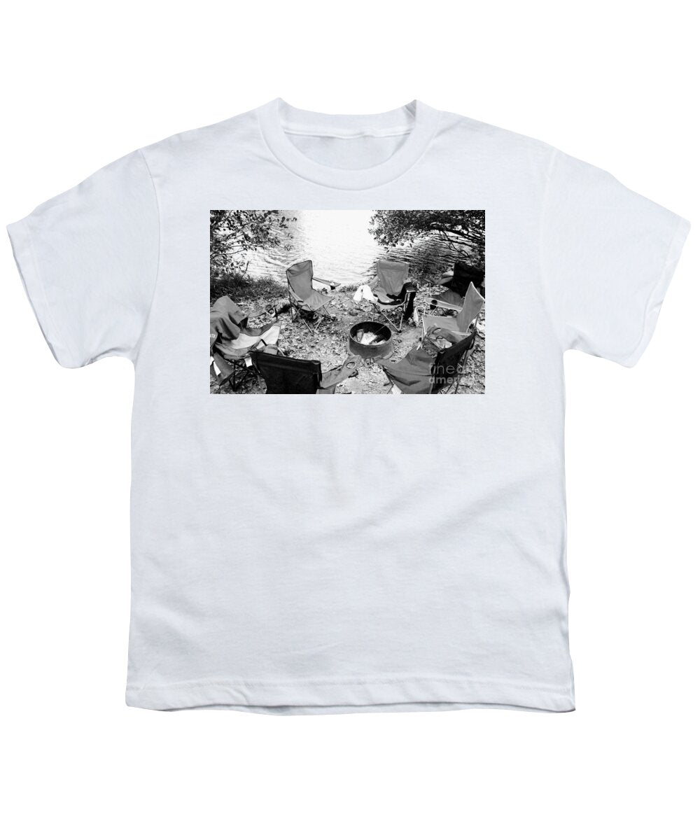 Empty Camp Chairs by the Lake - Youth T-Shirt