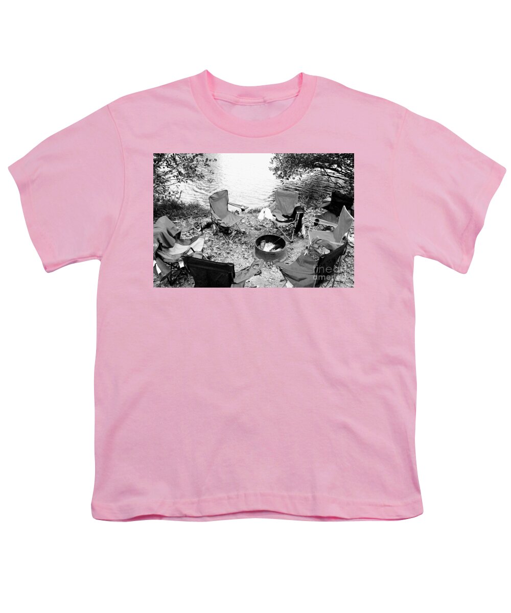 Empty Camp Chairs by the Lake - Youth T-Shirt