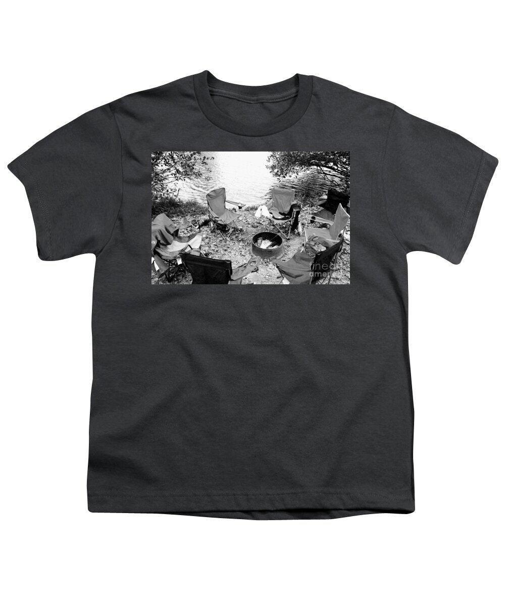 Empty Camp Chairs by the Lake - Youth T-Shirt