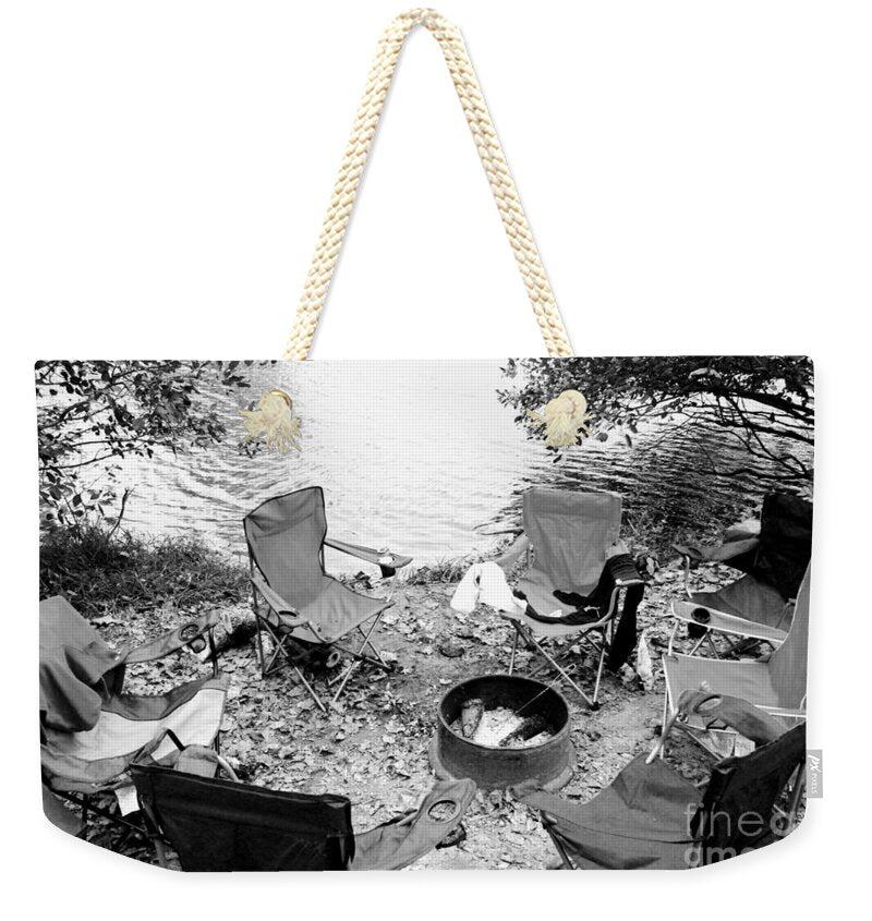 Weekender Tote Bag for Summer Getaway, Lake Trips, and Camp Chairs