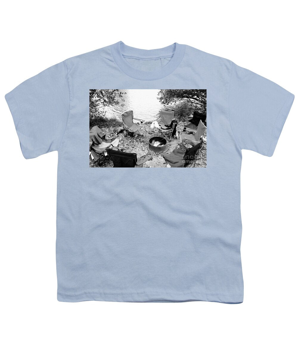 Empty Camp Chairs by the Lake - Youth T-Shirt