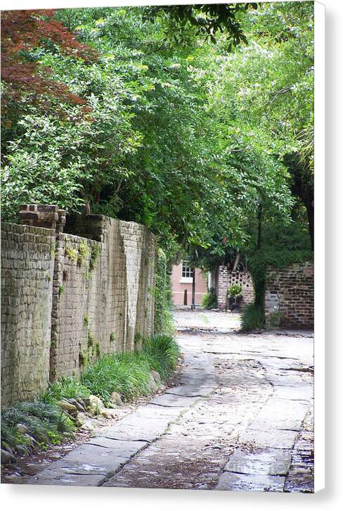 Historic Cobblestone Alley - Canvas Print