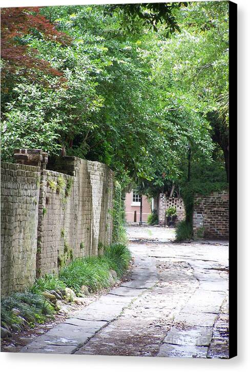 Historic Cobblestone Alley - Canvas Print