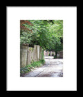 Historic Cobblestone Alley - Framed Print