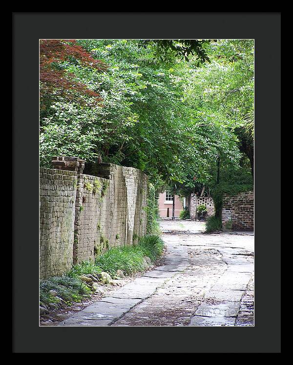 Historic Cobblestone Alley - Framed Print