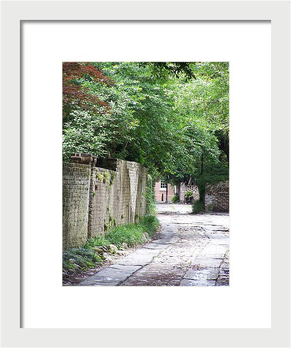Historic Cobblestone Alley - Framed Print