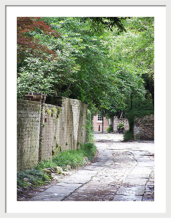 Historic Cobblestone Alley - Framed Print