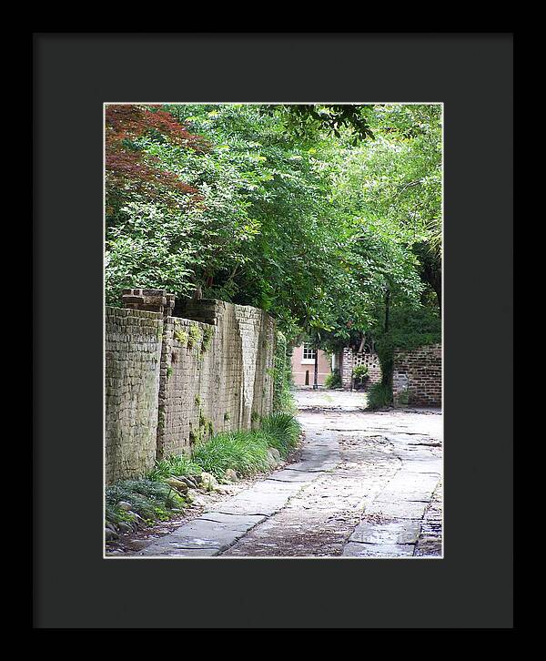 Historic Cobblestone Alley - Framed Print