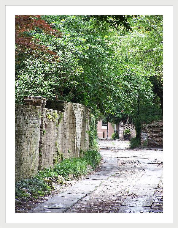Historic Cobblestone Alley - Framed Print