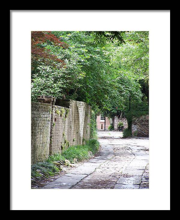 Historic Cobblestone Alley - Framed Print