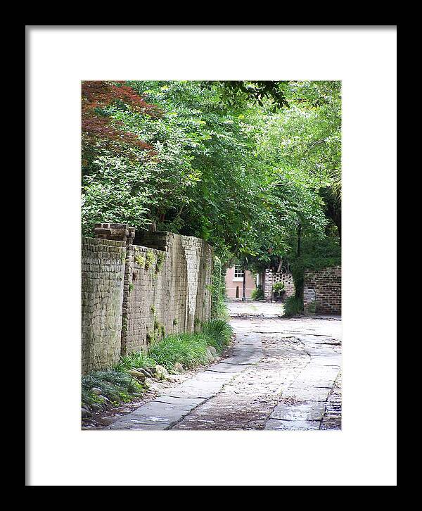 Historic Cobblestone Alley - Framed Print