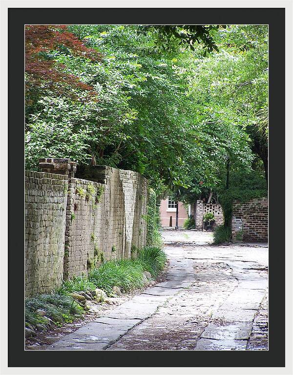Historic Cobblestone Alley - Framed Print