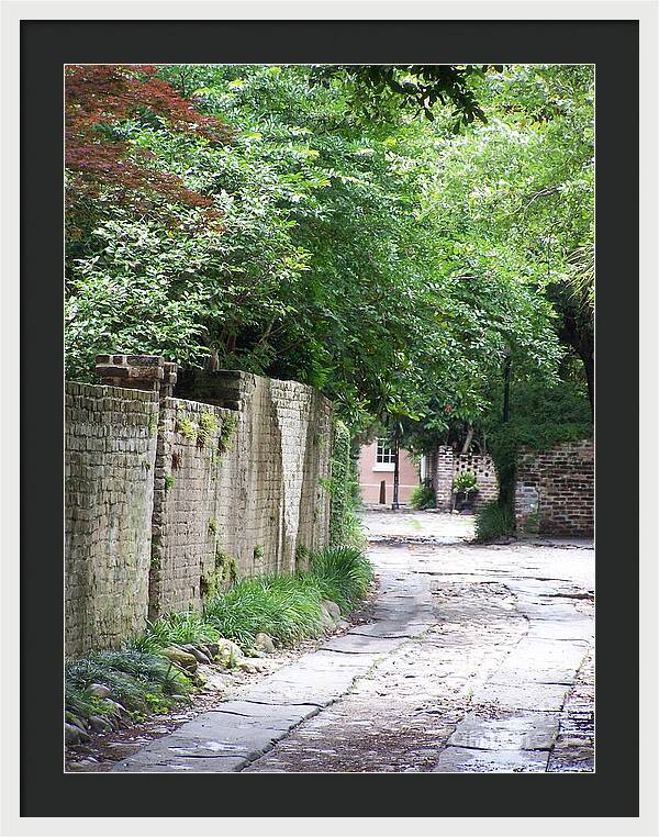 Historic Cobblestone Alley - Framed Print