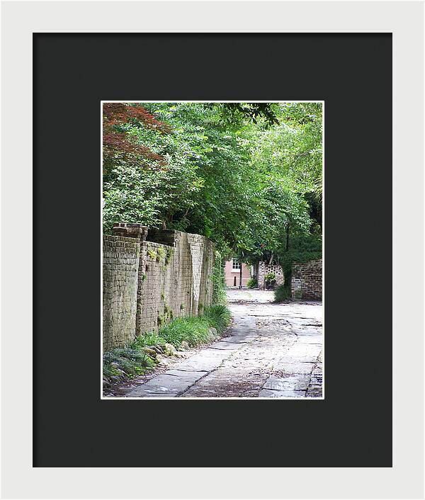 Historic Cobblestone Alley - Framed Print