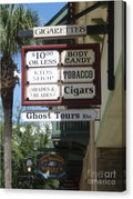 Historic Downtown Signage Canvas Wall Art Print Ready to Hang