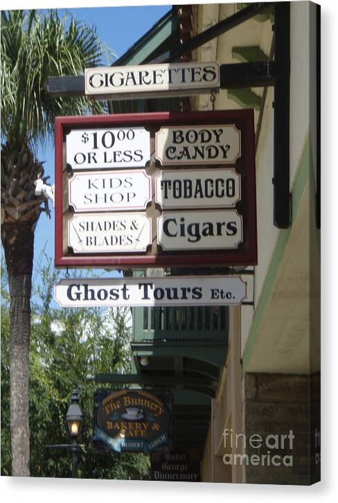 Historic Downtown Signage Canvas Wall Art Print Ready to Hang