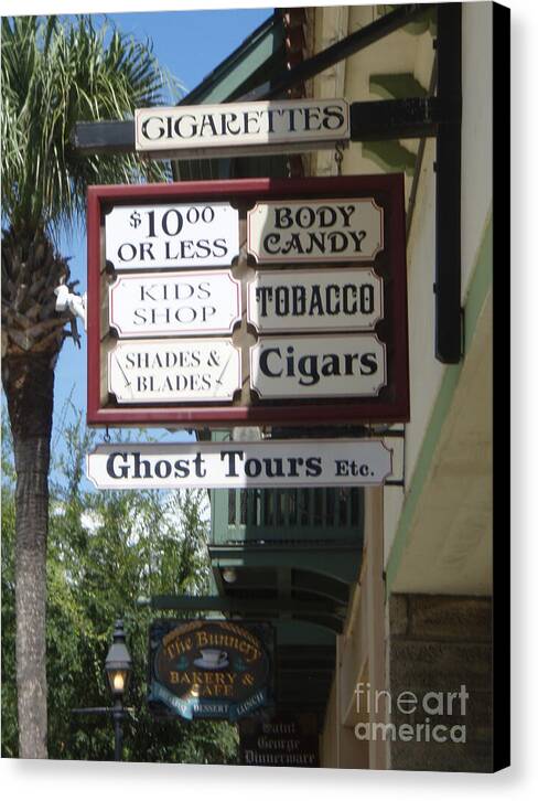 Historic Downtown Signage Canvas Wall Art Print Ready to Hang