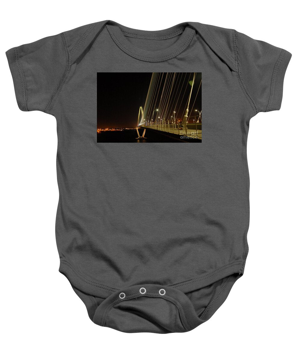 Illuminated Bridge at Night - Baby One-Piece
