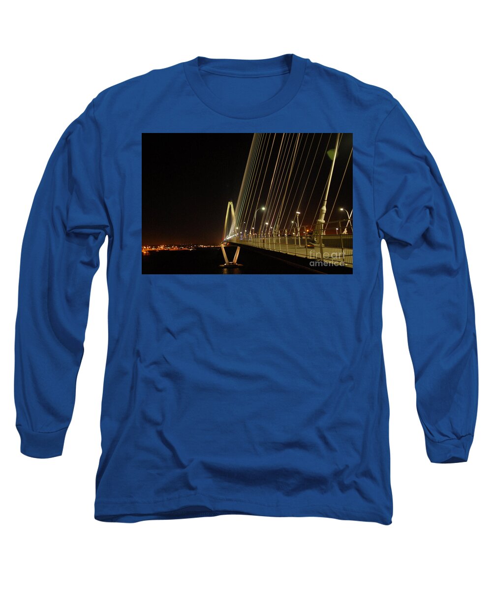 Illuminated Bridge at Night - Long Sleeve T-Shirt