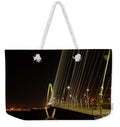 Illuminated Bridge at Night - Weekender Tote Bag