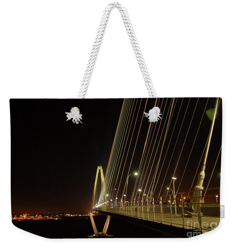Illuminated Bridge at Night - Weekender Tote Bag