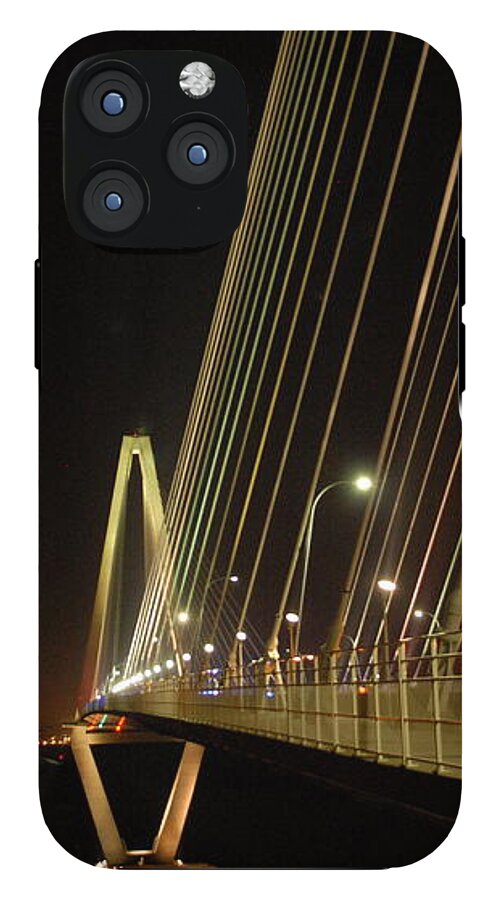 Illuminated Bridge at Night - Phone Case