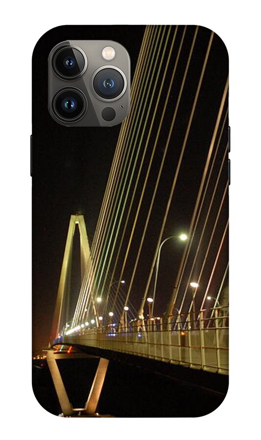 Illuminated Bridge at Night - Phone Case