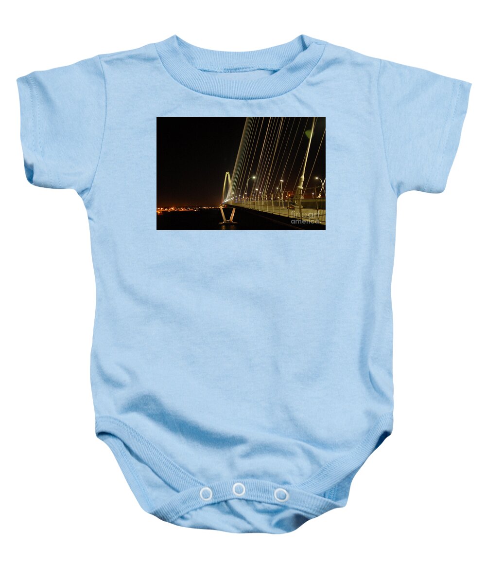 Illuminated Bridge at Night - Baby One-Piece