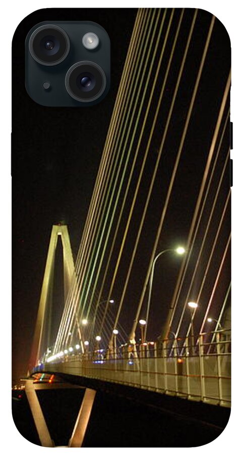 Illuminated Bridge at Night - Phone Case