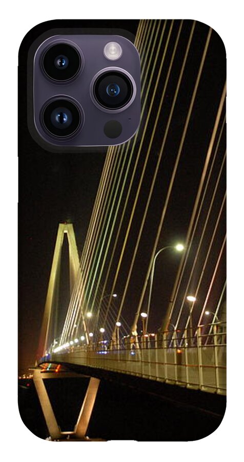 Illuminated Bridge at Night - Phone Case