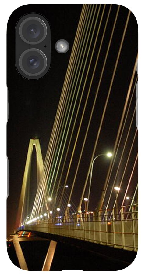 Illuminated Bridge at Night - Phone Case