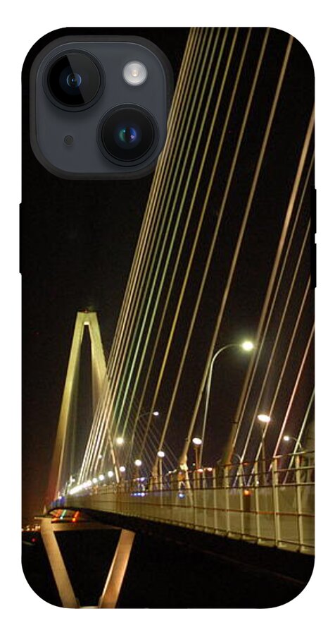 Illuminated Bridge at Night - Phone Case