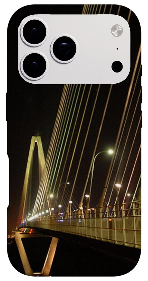 Illuminated Bridge at Night - Phone Case