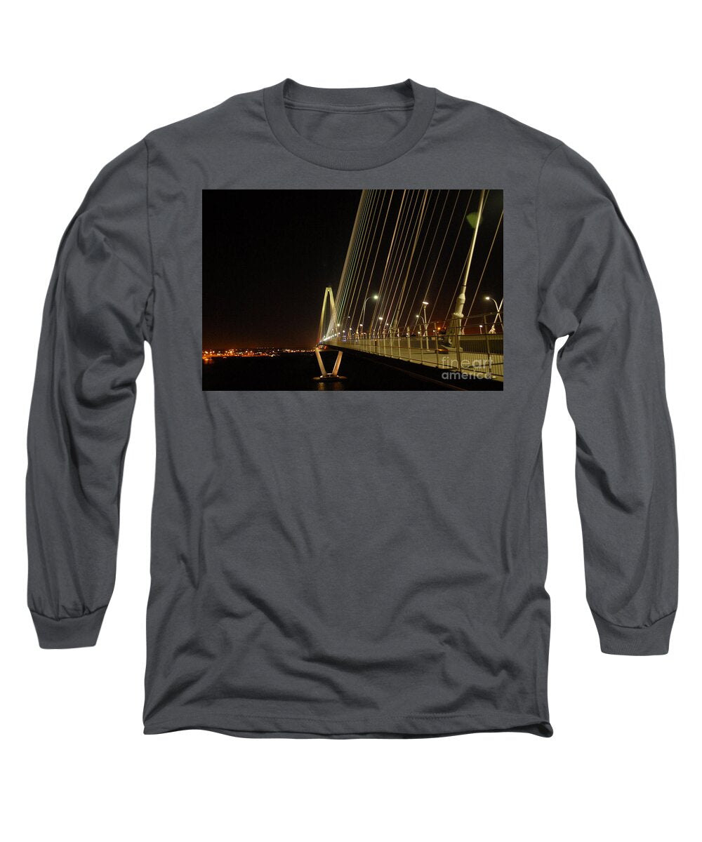Illuminated Bridge at Night - Long Sleeve T-Shirt